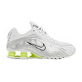 Nike Shox R4 White Metallic Silver Volt (Women's)