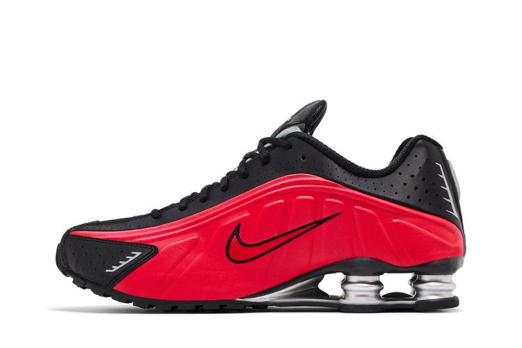 Nike Shox R4 University Red Black Metallic Silver