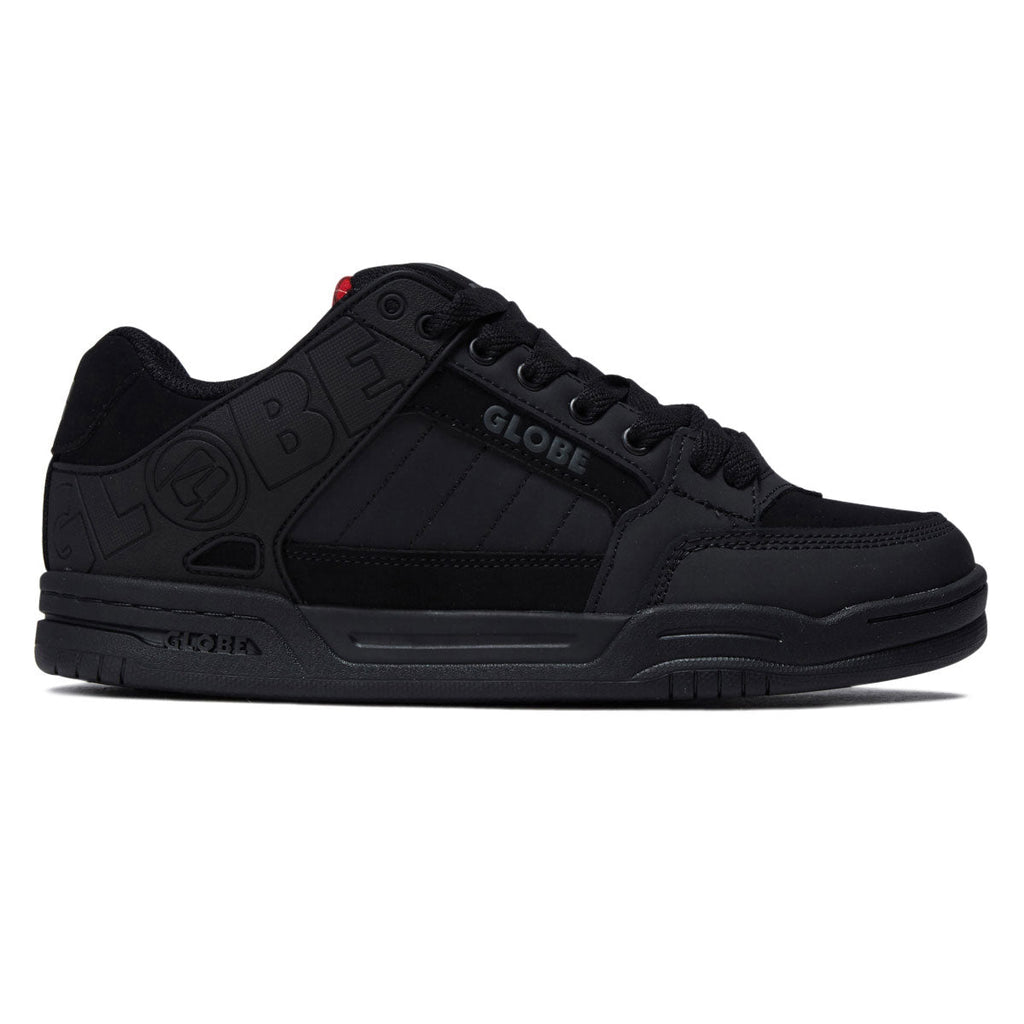 Globe Tilt Shoes - Black/Red/Tartan