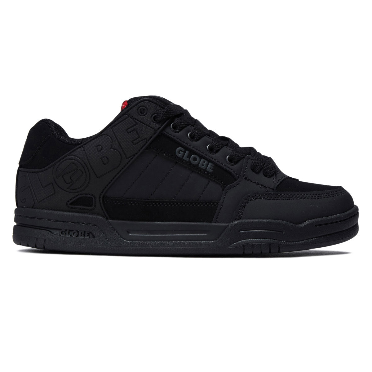 Globe Tilt Shoes - Black/Red/Tartan
