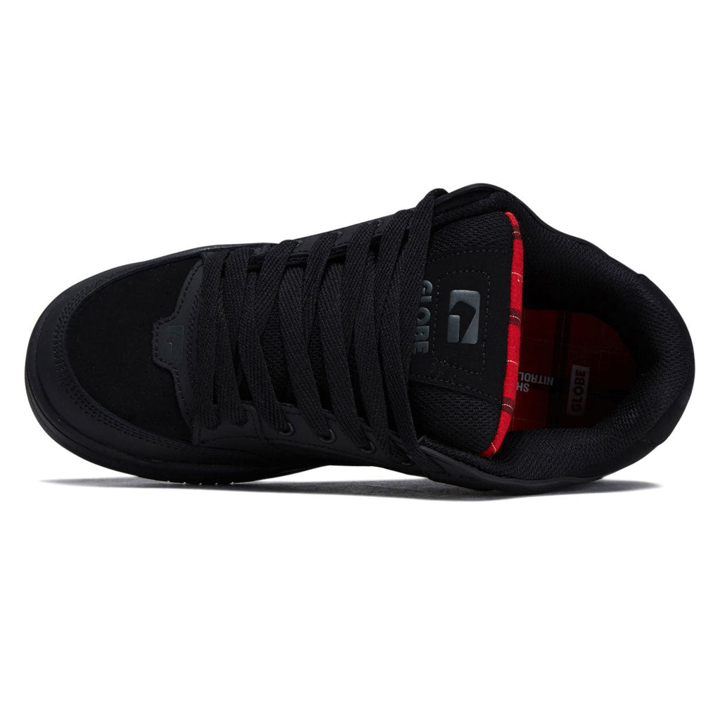 Globe Tilt Shoes - Black/Red/Tartan