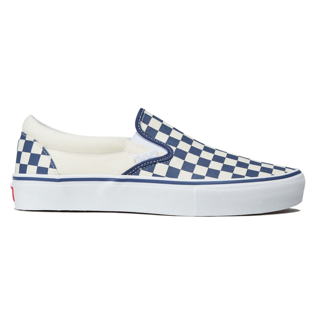 Vans Skate Slip-On Shoes - Blue Checkerboard