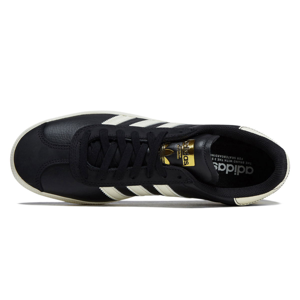 Adidas Gazelle ADV Shoes - Core Black/Cream White/Gold Metallic