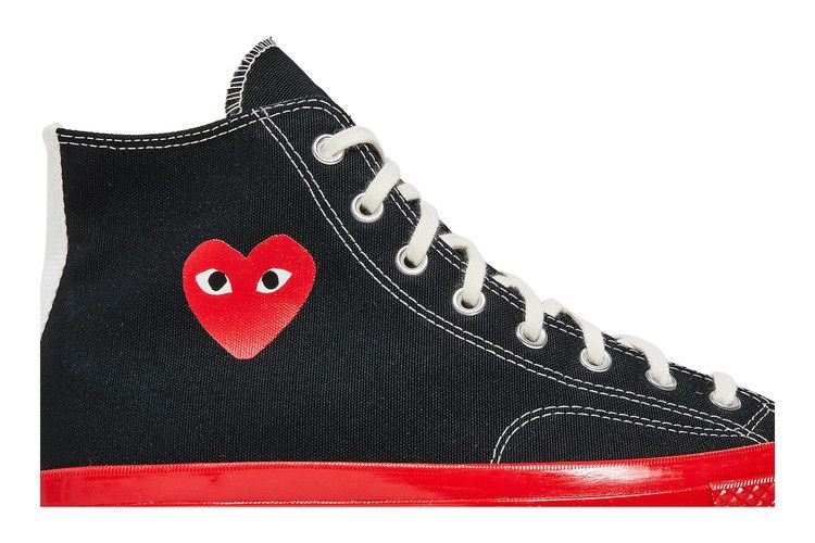 Converse Chuck Taylor All Star 70 Hi Comme des Garcons PLAY Black Red Midsole