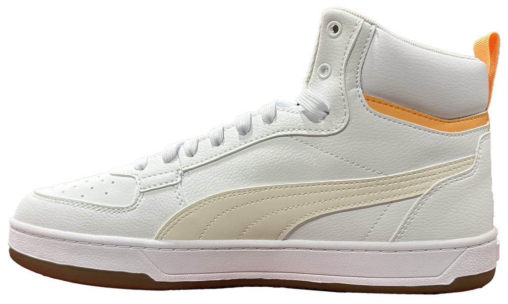 Men's Puma Caven 2.0 Mid White/Clementine-Frosted Ivory (392291 10)