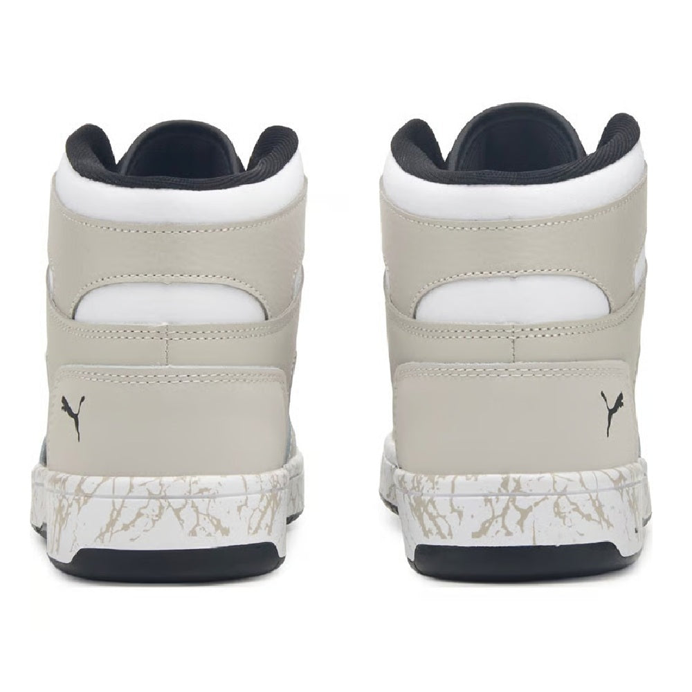 Men's Puma Rebound Layup Atypical Wide Puma White-Black-Gray Violet (405951 01)