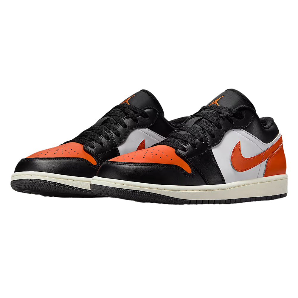 Men's Jordan 1 Low Black/Starfish-White-Sail (553558 081)