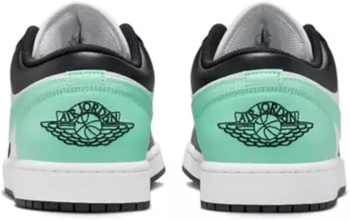 Men's Jordan 1 Low White/Black-Green Glow (553558 131)
