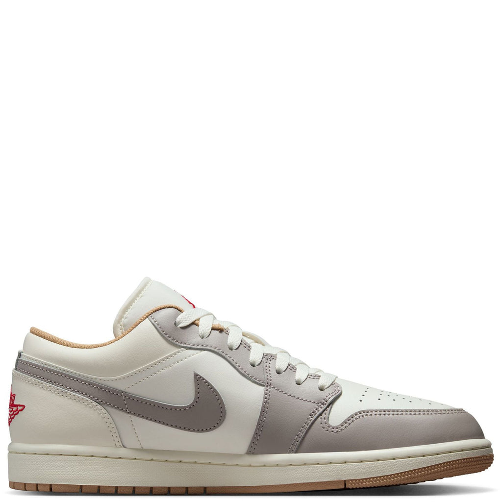 Men's Jordan 1 Low Sail/Fire Red-College Grey (553558 169)