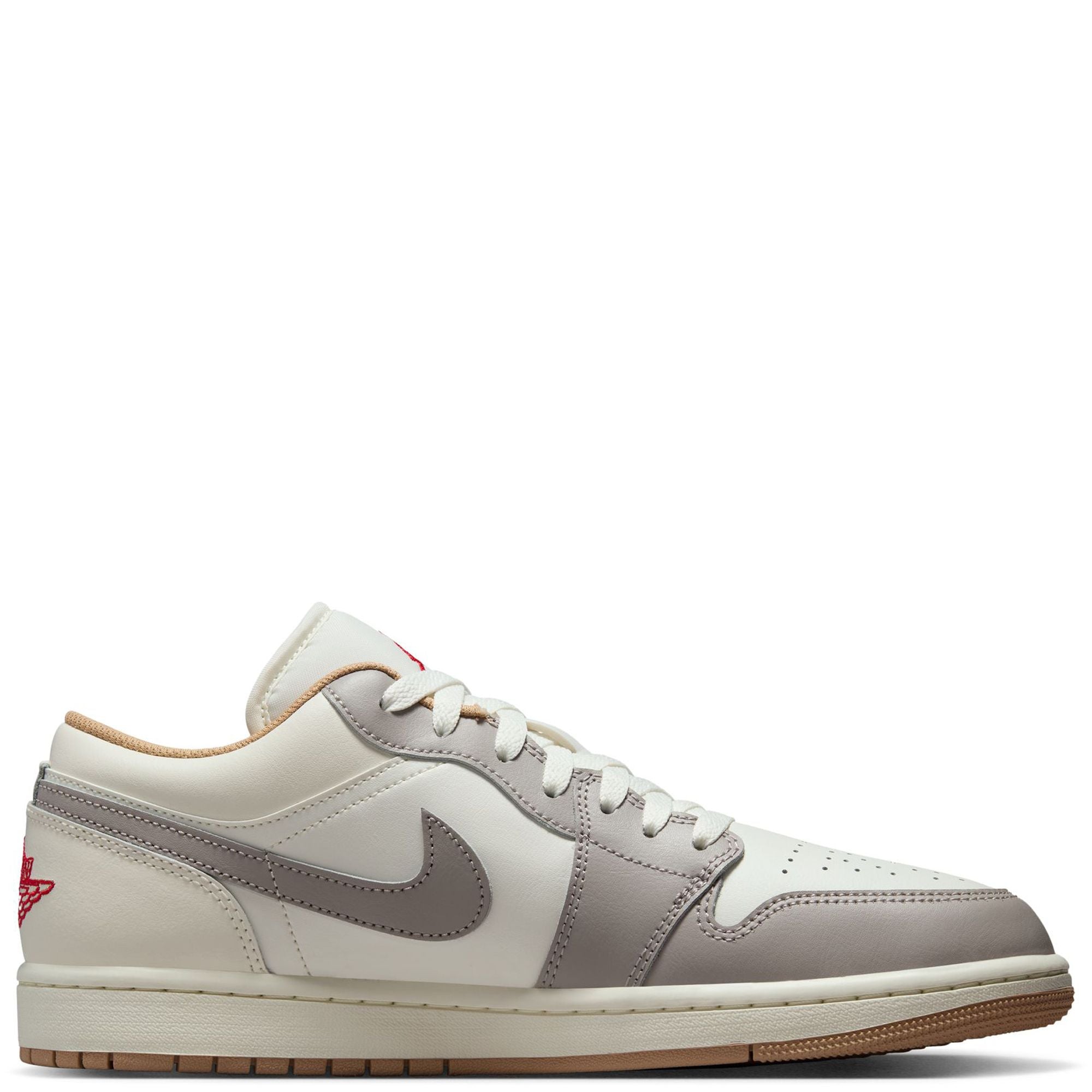 Men's Jordan 1 Low Sail/Fire Red-College Grey (553558 169)