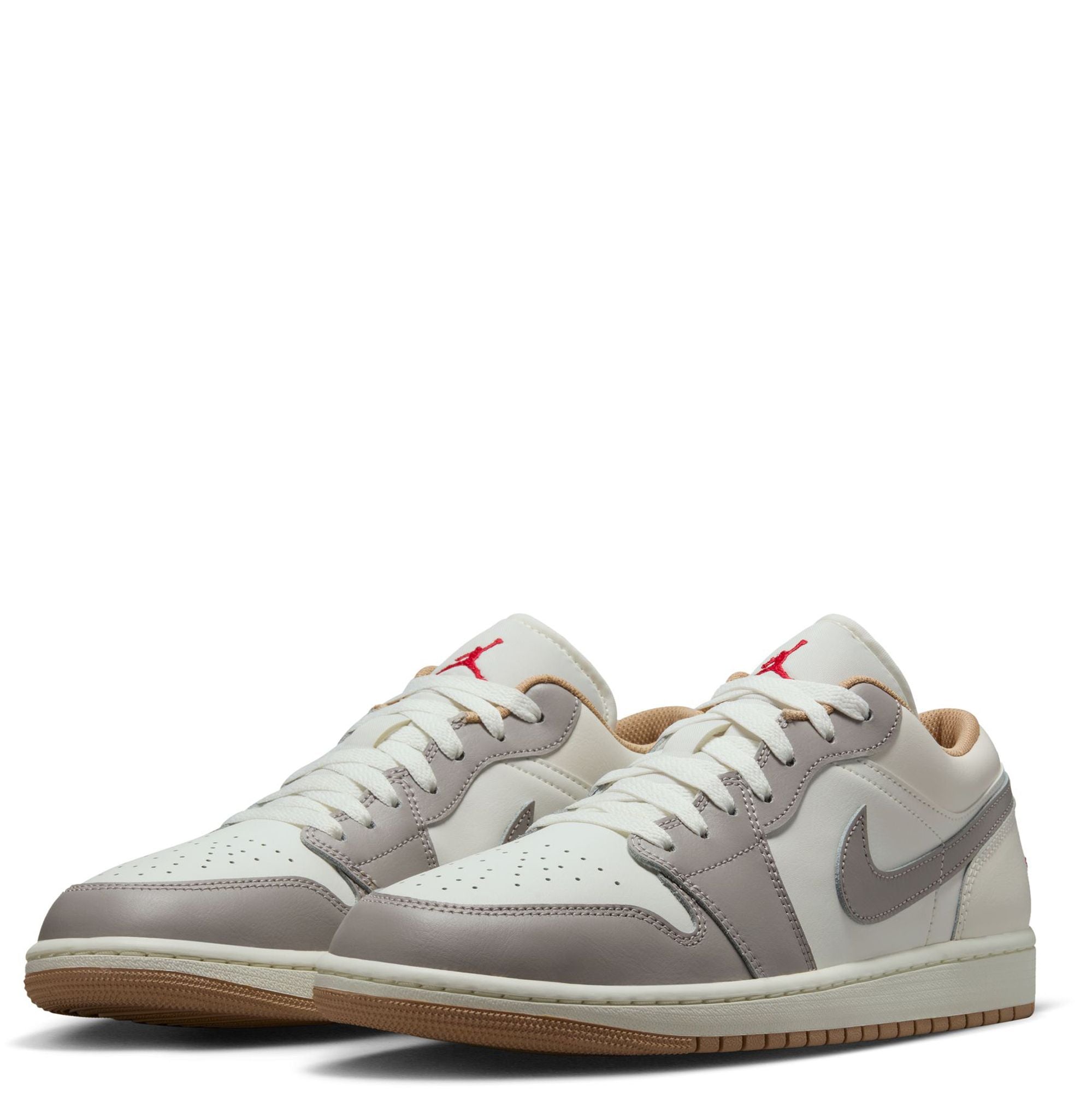 Men's Jordan 1 Low Sail/Fire Red-College Grey (553558 169)