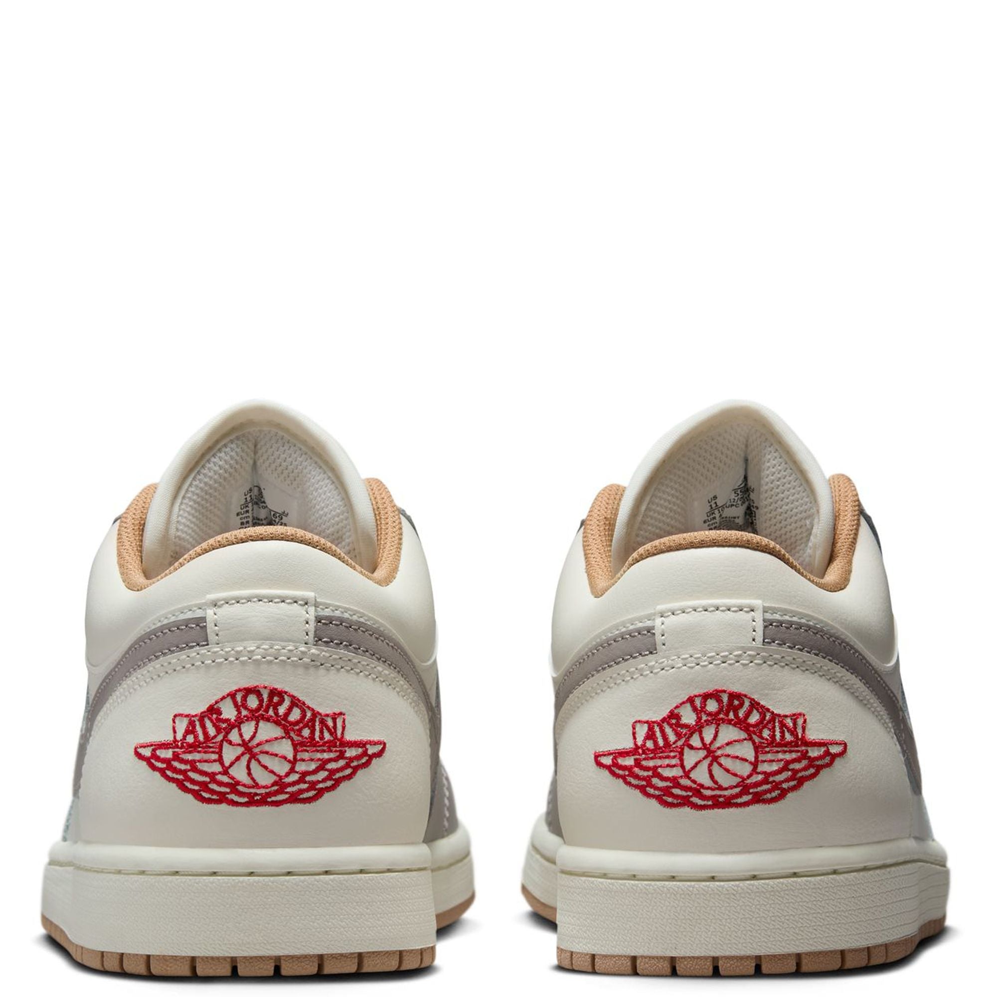 Men's Jordan 1 Low Sail/Fire Red-College Grey (553558 169)