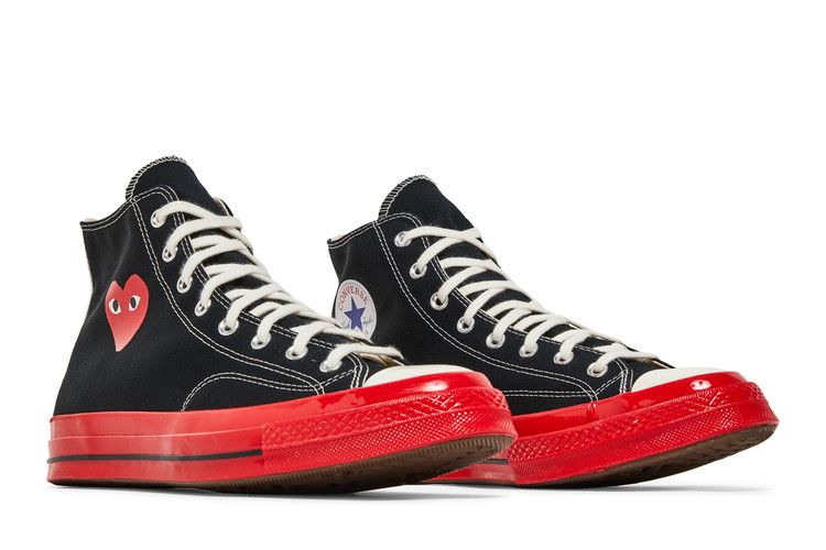 Converse Chuck Taylor All Star 70 Hi Comme des Garcons PLAY Black Red Midsole