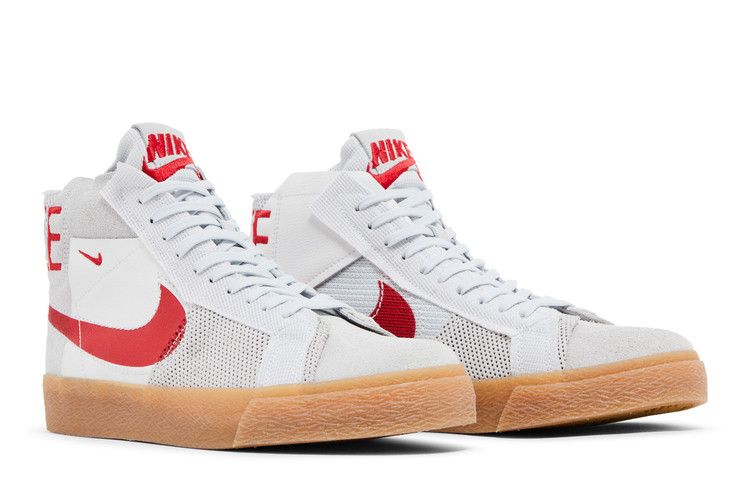 Nike SB Zoom Blazer Mid Premium Deconstructed White University Red Gum