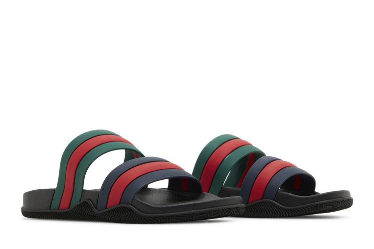 Gucci Agrado Grg Rubber Slide Black Blue Green Red