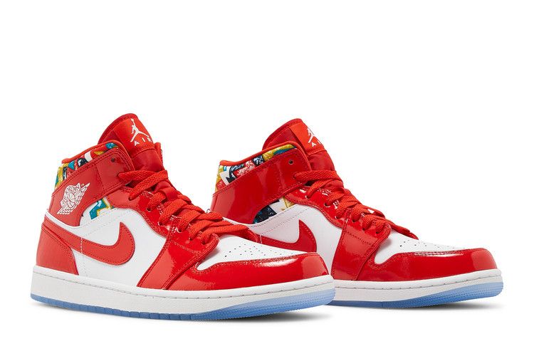 Jordan 1 Mid Barcelona Sweater Red Patent
