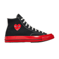 Converse Chuck Taylor All Star 70 Hi Comme des Garcons PLAY Black Red Midsole