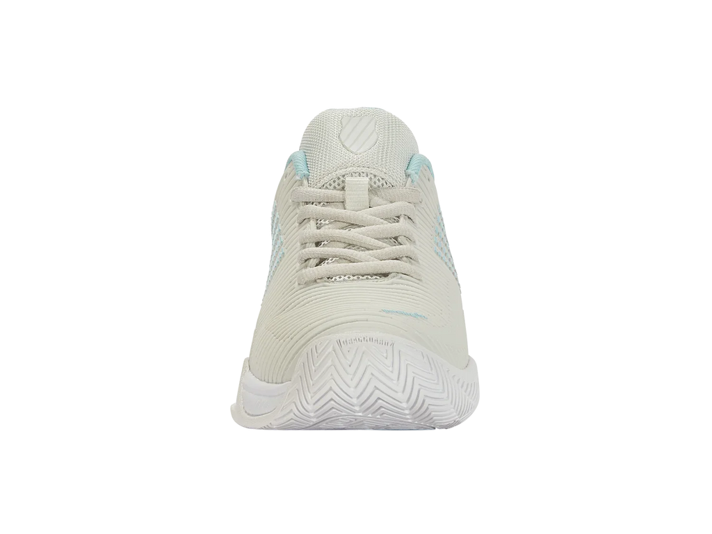 K-Swiss Women's Hypercourt Express 2 Tennis Shoes in Vaporous Gray/White/Blue Glow