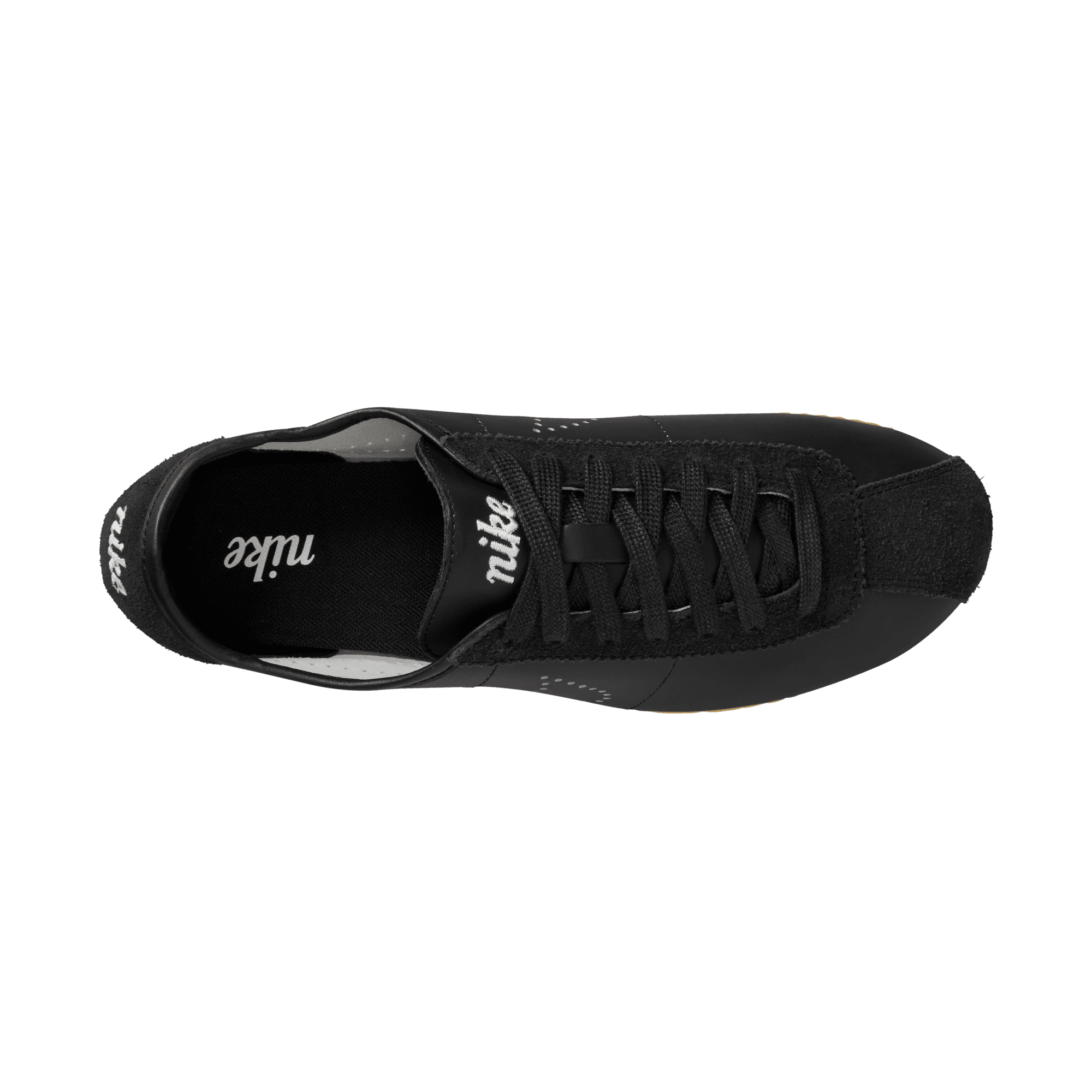 Women's Nike Cortez Leather "Black Gum Light Brown"