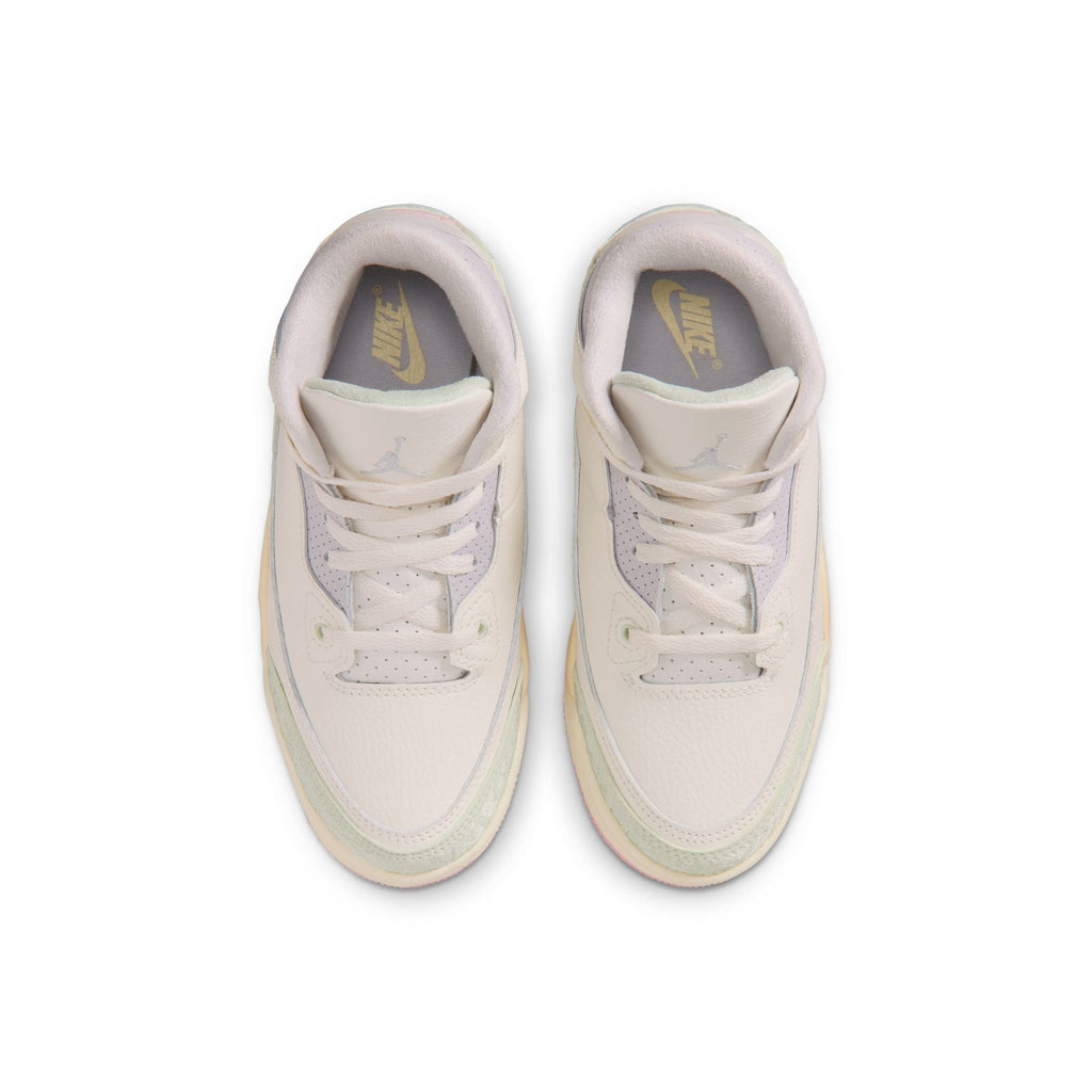 Air Jordan 3 Retro "Sail and Jade Aura" - Preschool