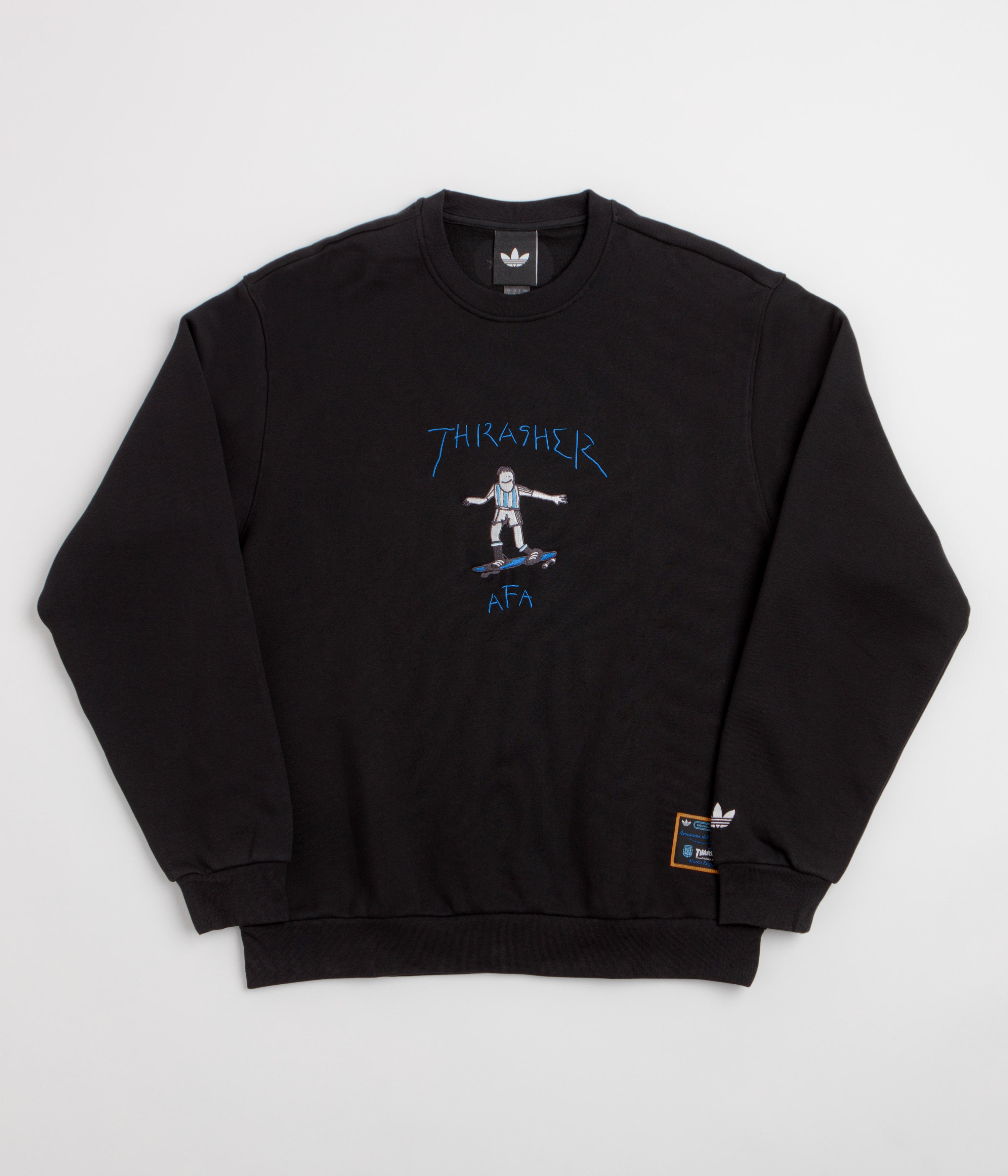 Adidas x Thrasher x AFA Gonz Crewneck Sweatshirt - Black