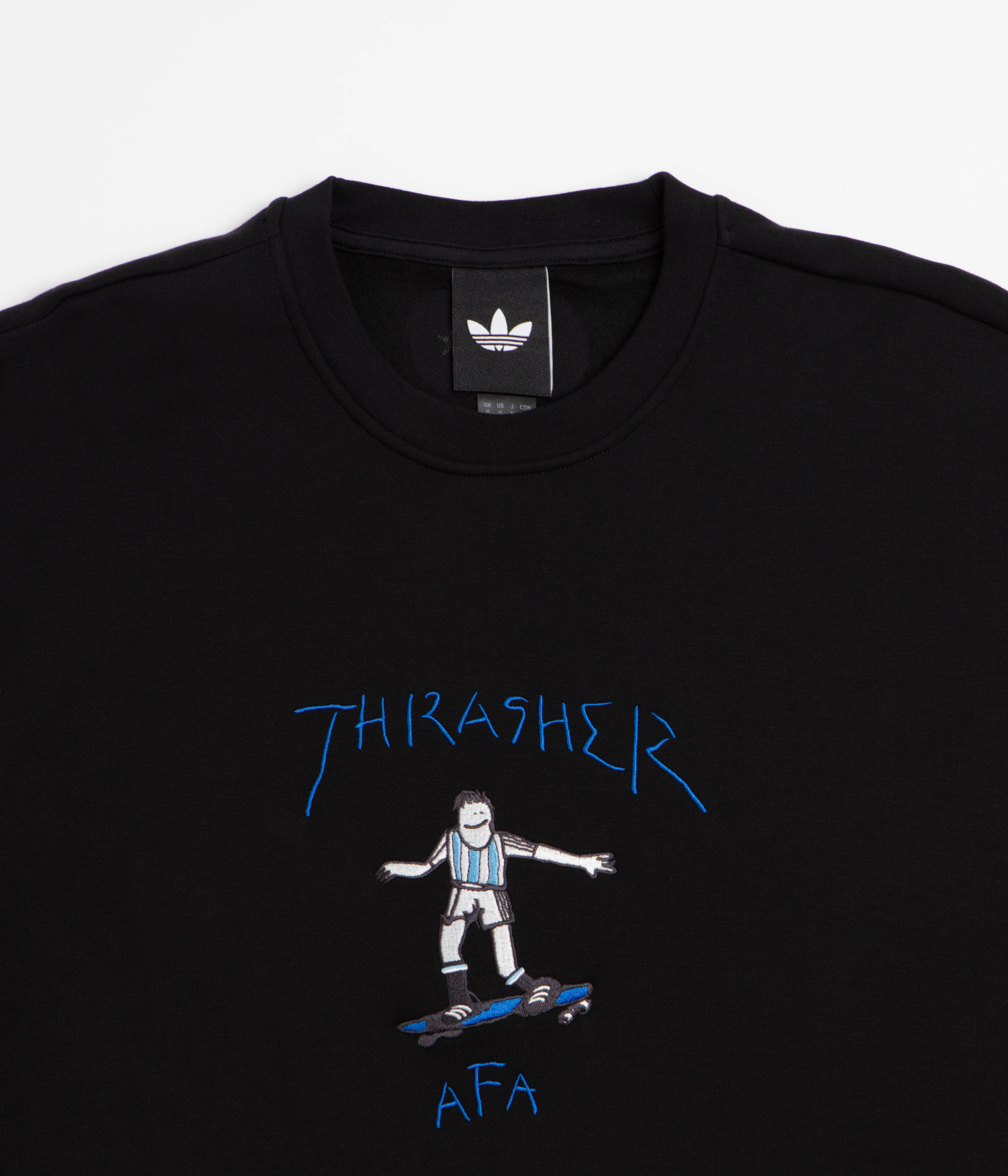 Adidas x Thrasher x AFA Gonz Crewneck Sweatshirt - Black