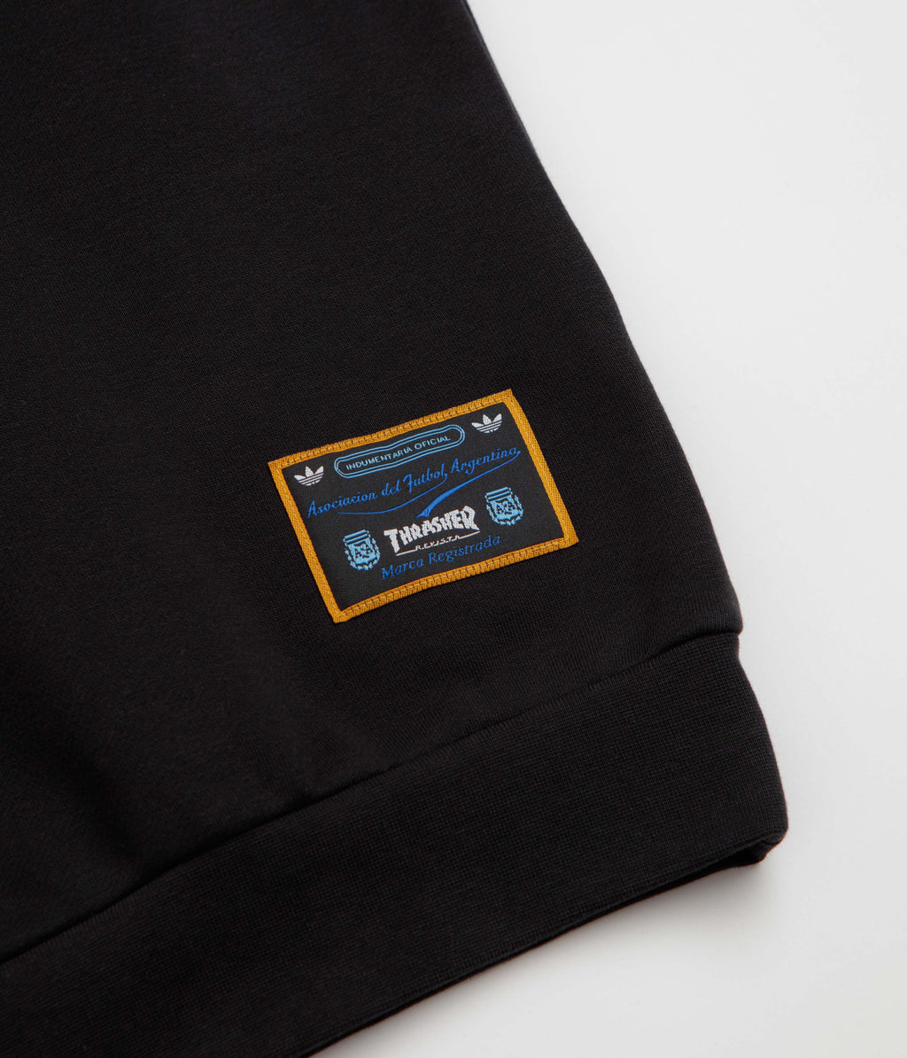 Adidas x Thrasher x AFA Gonz Crewneck Sweatshirt - Black