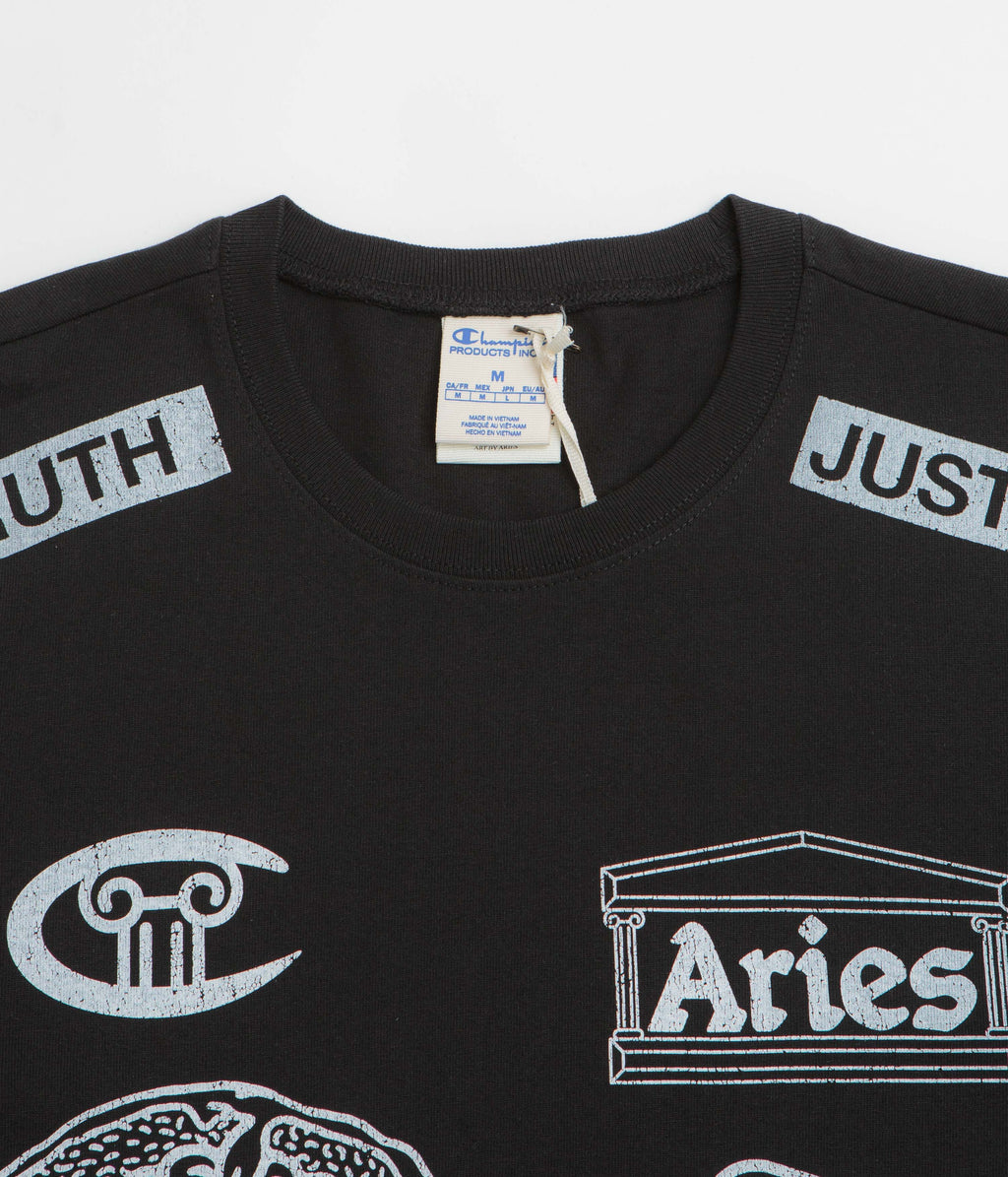 Champion x Aries Sponsor Long Sleeve T-Shirt - Black