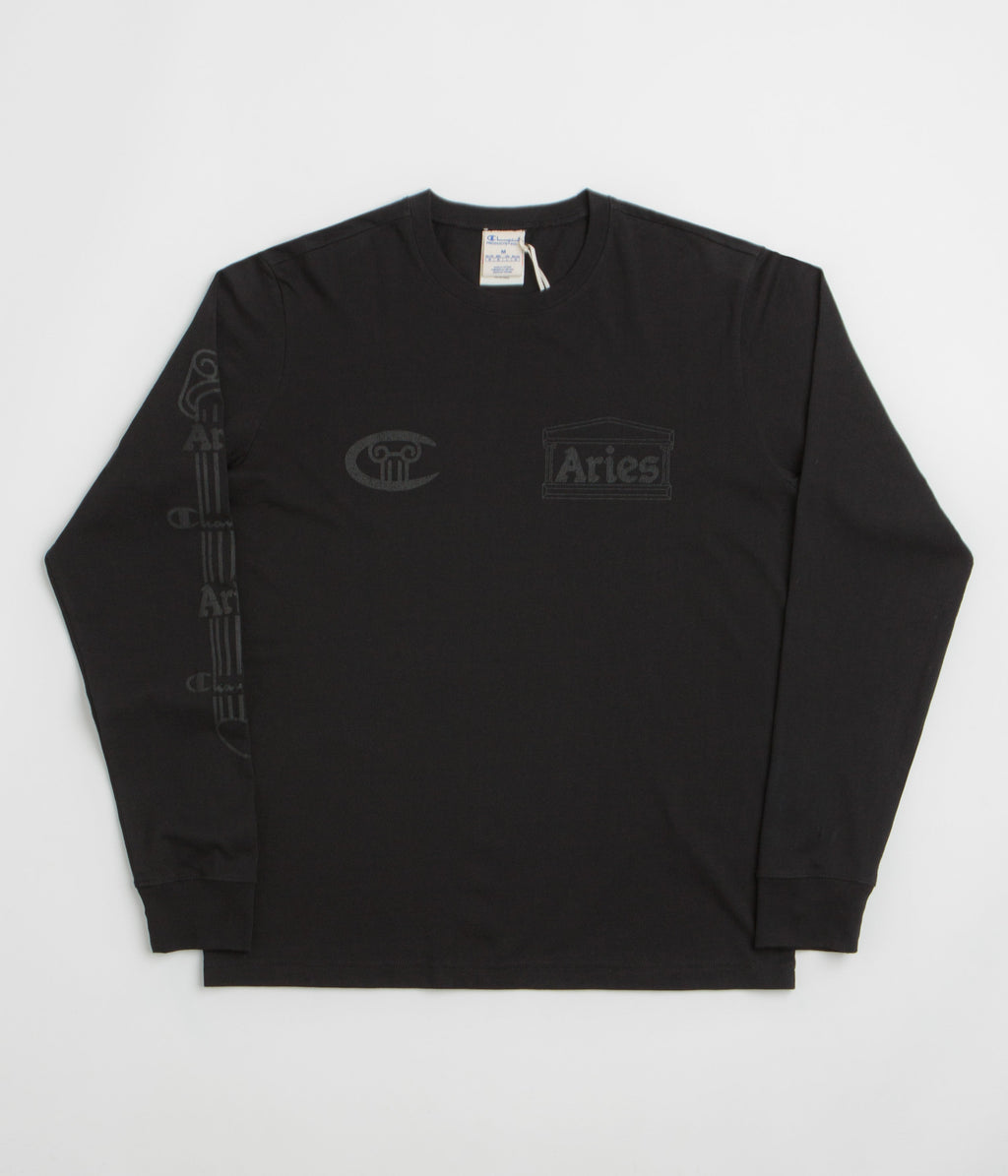 Champion x Aries Stars Long Sleeve T-Shirt - Black