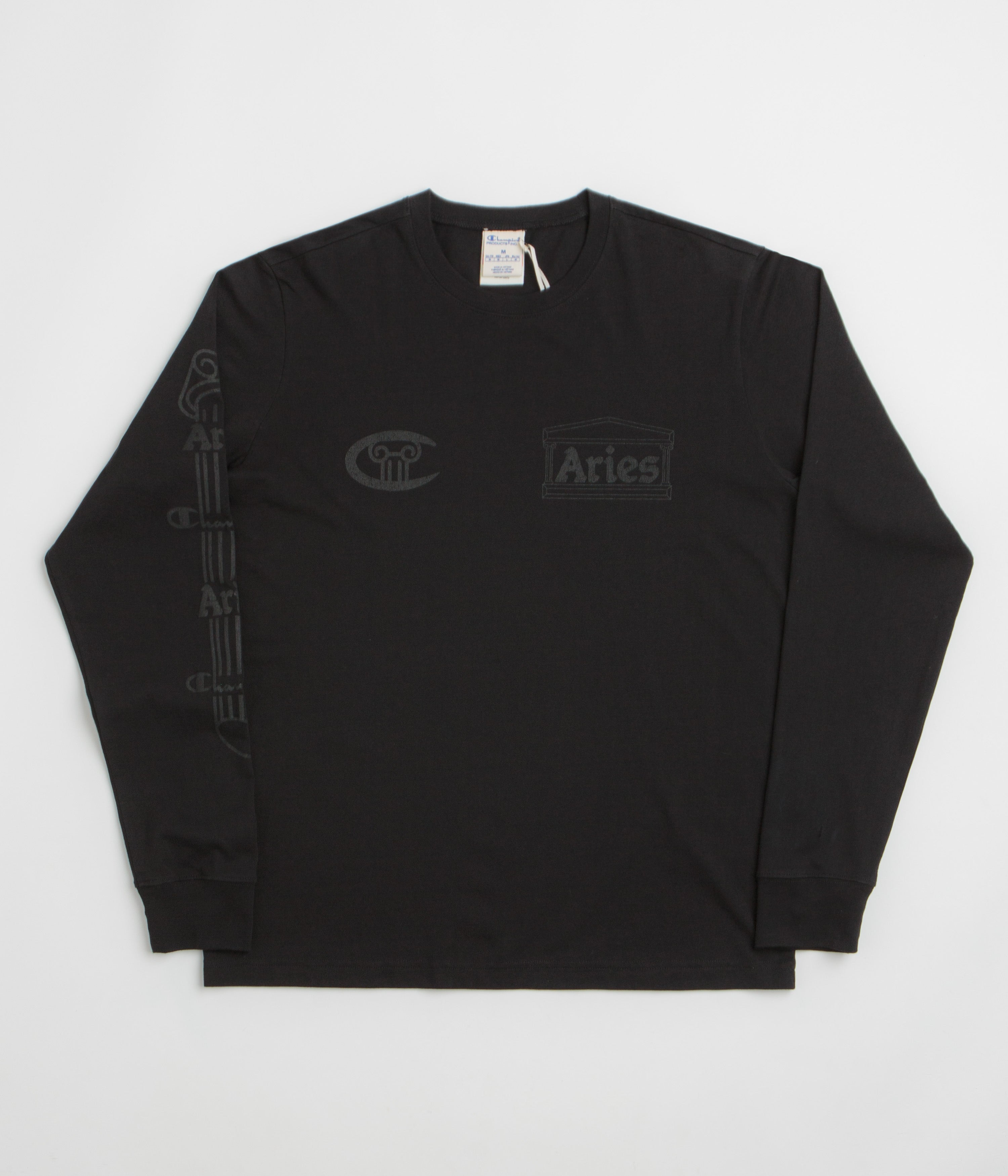 Champion x Aries Stars Long Sleeve T-Shirt - Black