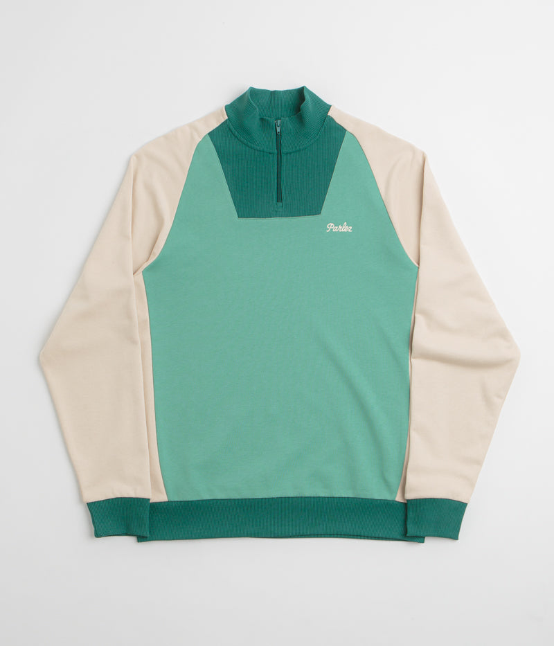 Parlez Zenith 1/4 Zip Sweatshirt - Sage Shore