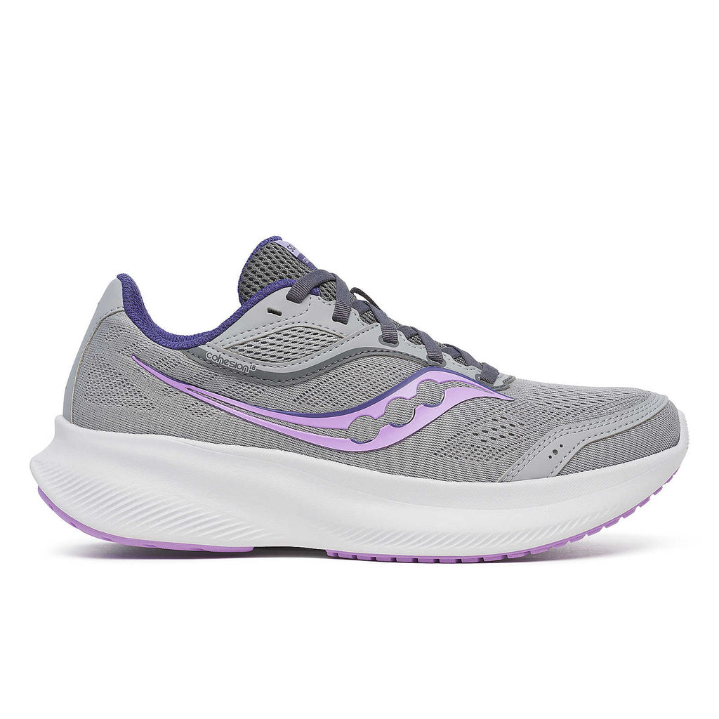 Saucony Women's Cohesion 18 Running Shoes in Fossil/Crocus (Wide)