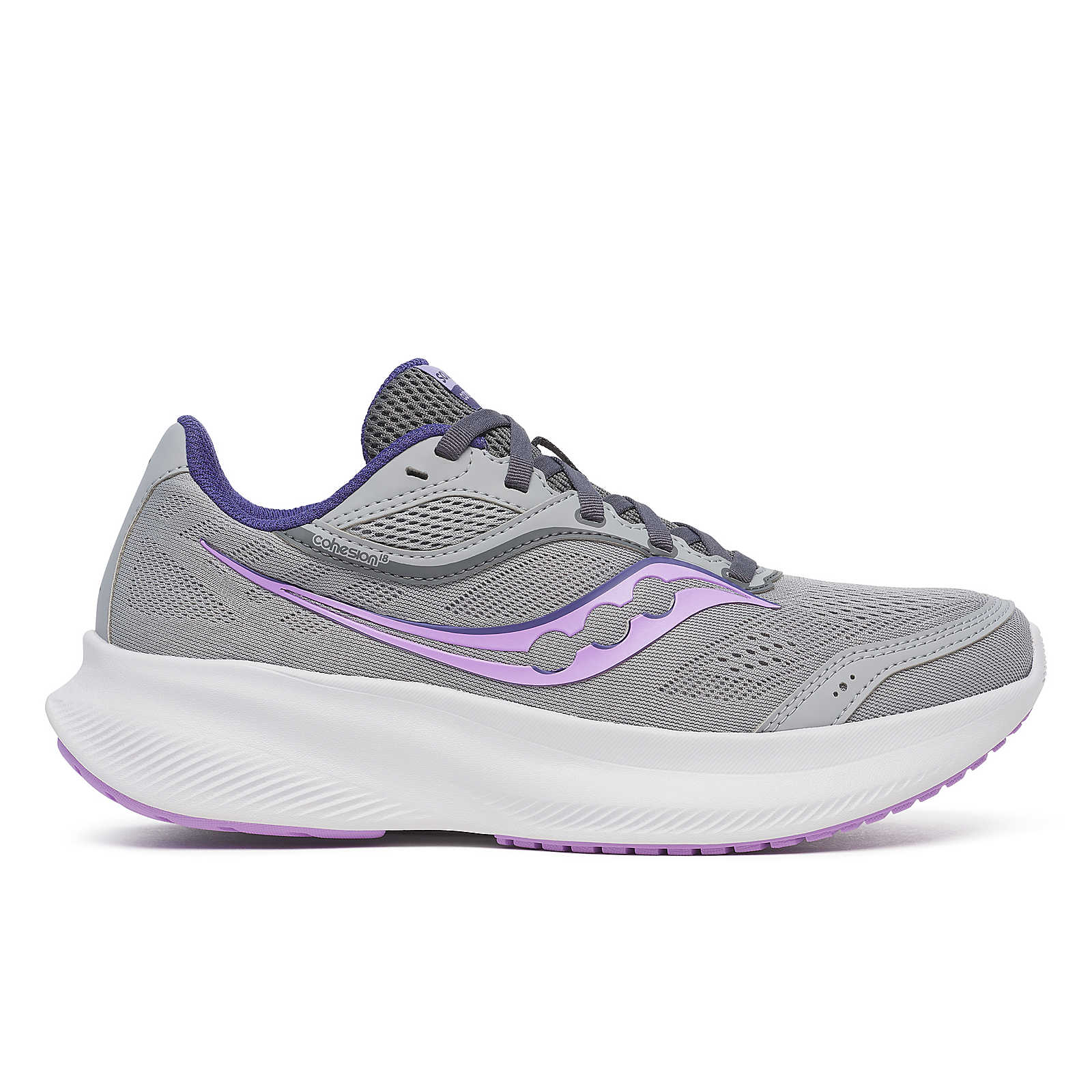 Saucony Women's Cohesion 18 Running Shoes in Fossil/Crocus (Wide)