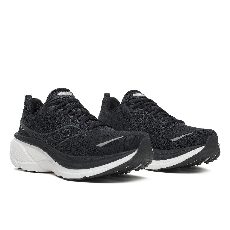 Saucony Women's Hurricane 25 Running Shoes in Black/White (Wide)
