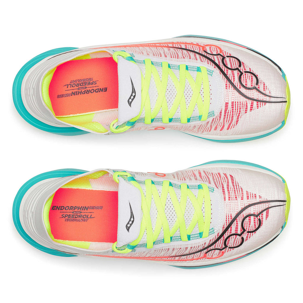 Saucony Unisex Endorphin Elite 2 Running Shoes in White/Mutant