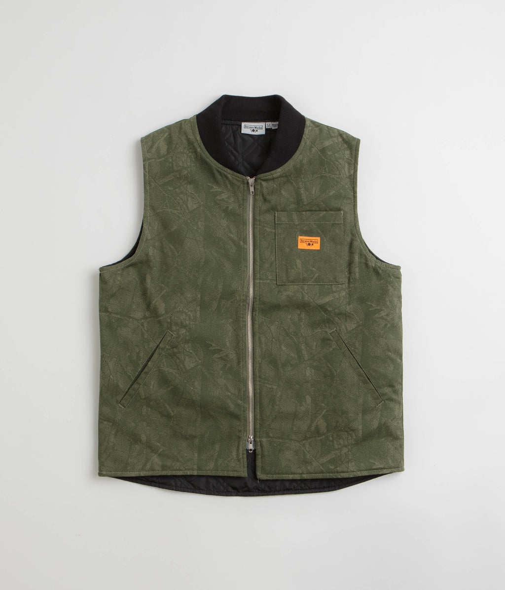 Service Works Xerox Camo Padded Work Vest - Olive