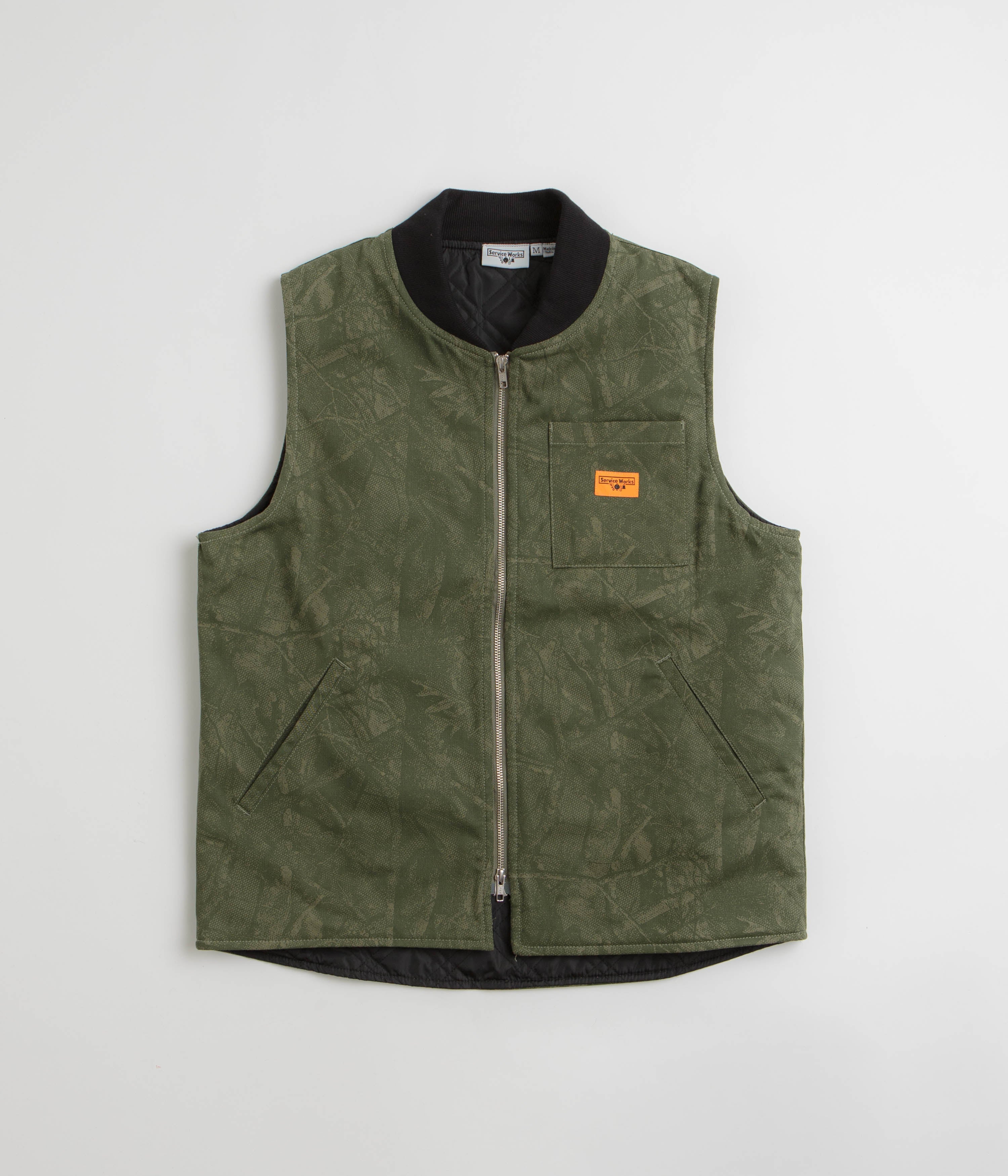 Service Works Xerox Camo Padded Work Vest - Olive