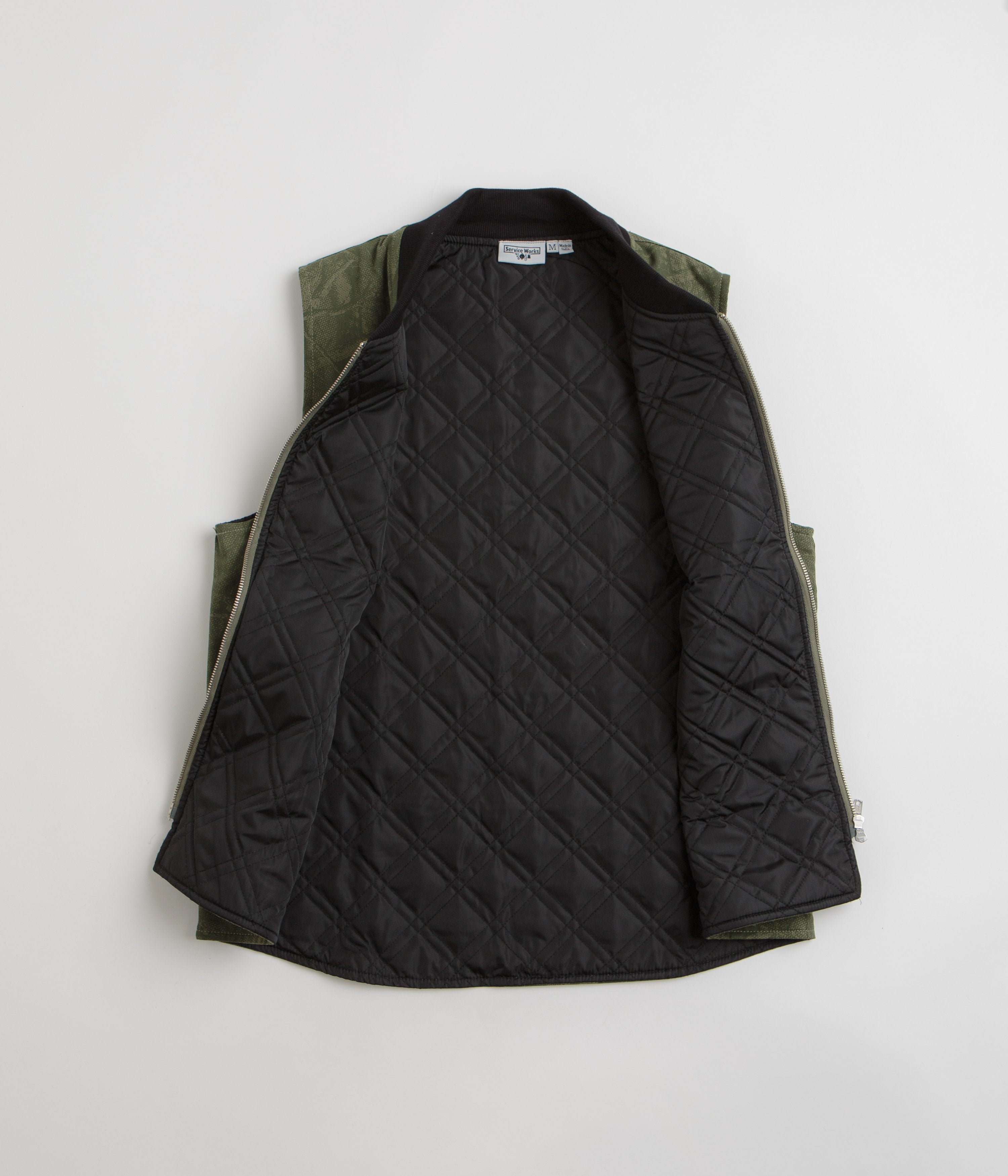 Service Works Xerox Camo Padded Work Vest - Olive