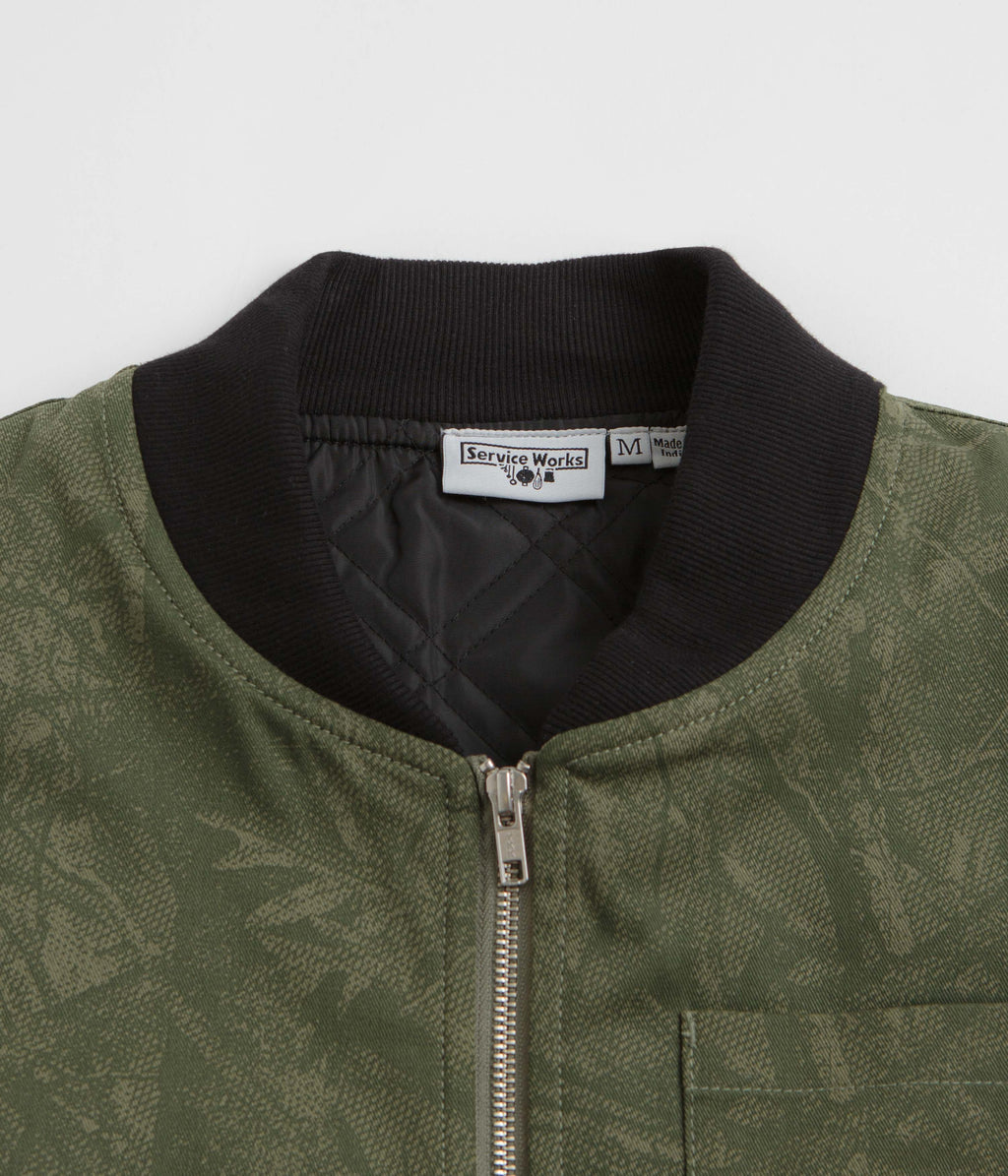 Service Works Xerox Camo Padded Work Vest - Olive