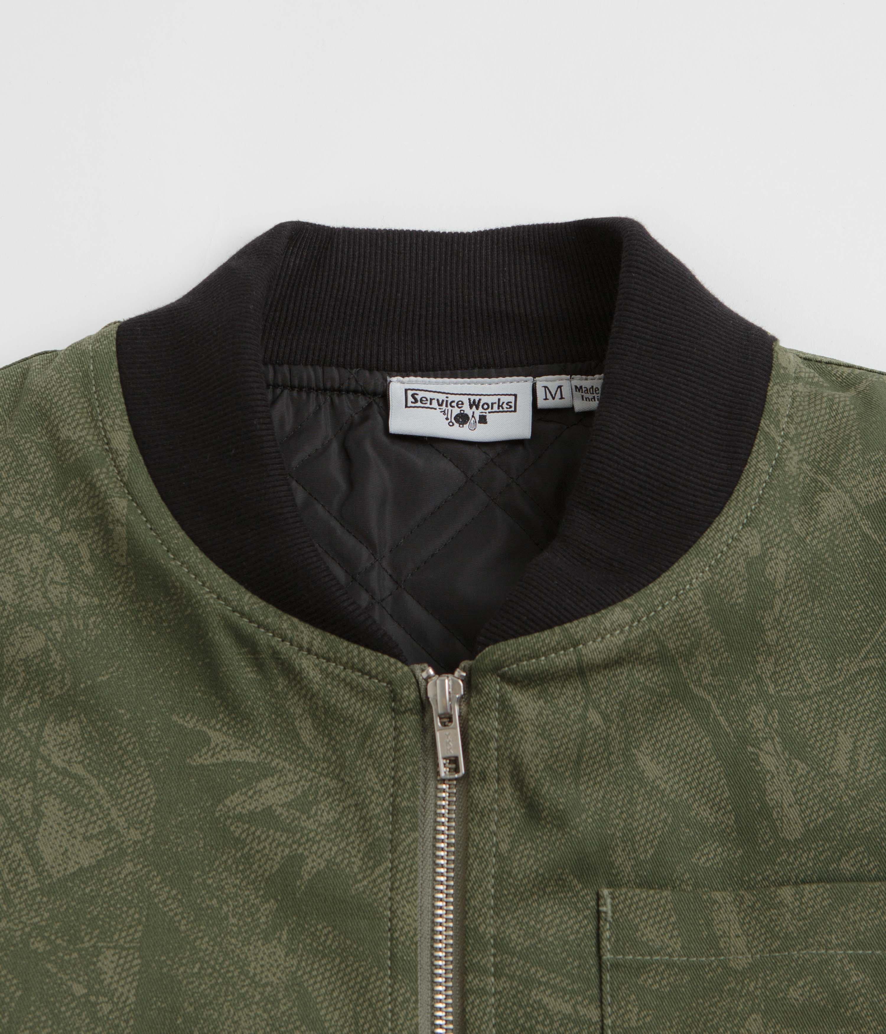 Service Works Xerox Camo Padded Work Vest - Olive