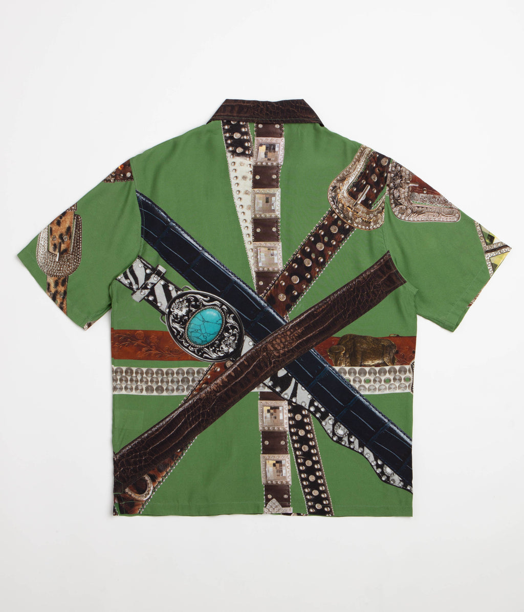 Thames MMXX Belting Short Sleeve Shirt - Green