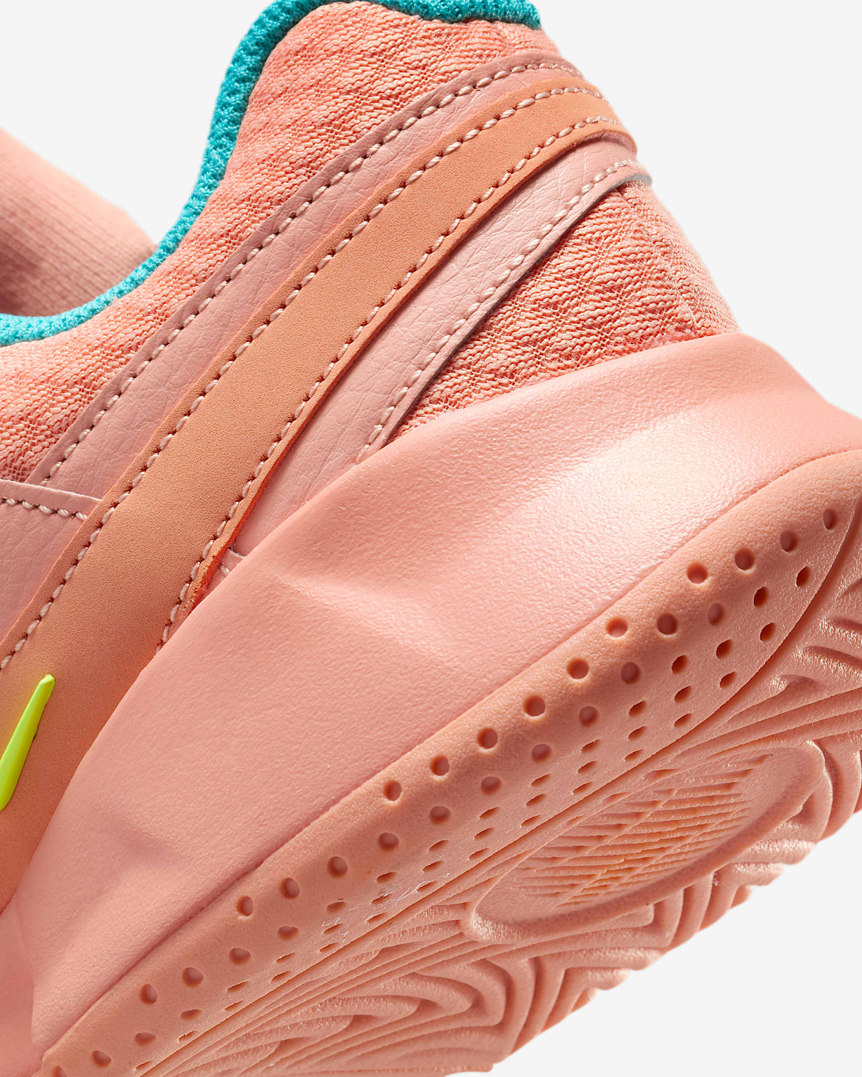 Nike Women's Court Lite 4 Hard Court Tennis Shoes in Apricot Agate/Volt-Dusty Cactus