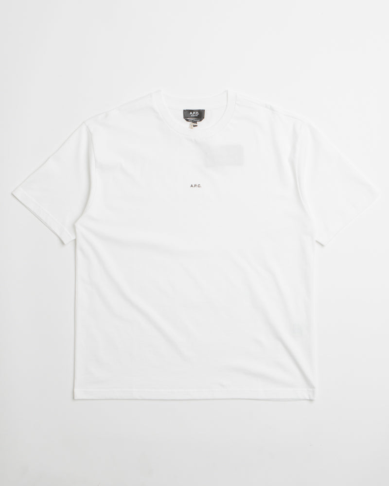 A.P.C. Boxy Micro Logo T-Shirt - White / Black