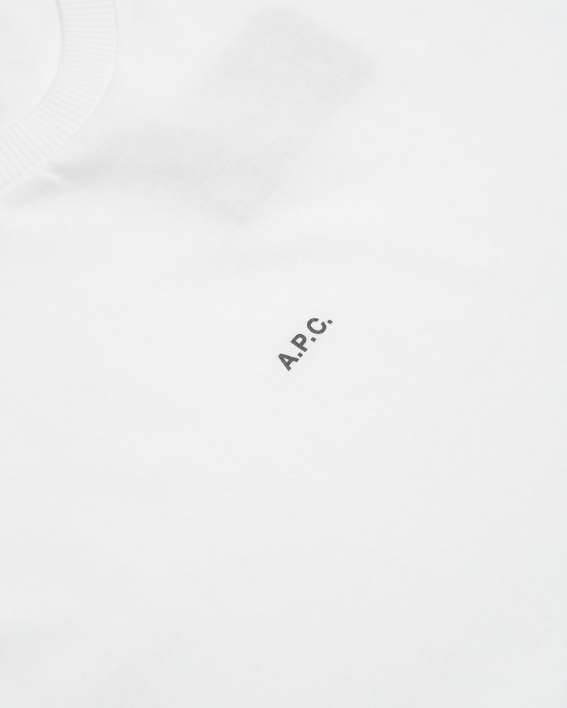 A.P.C. Boxy Micro Logo T-Shirt - White / Black