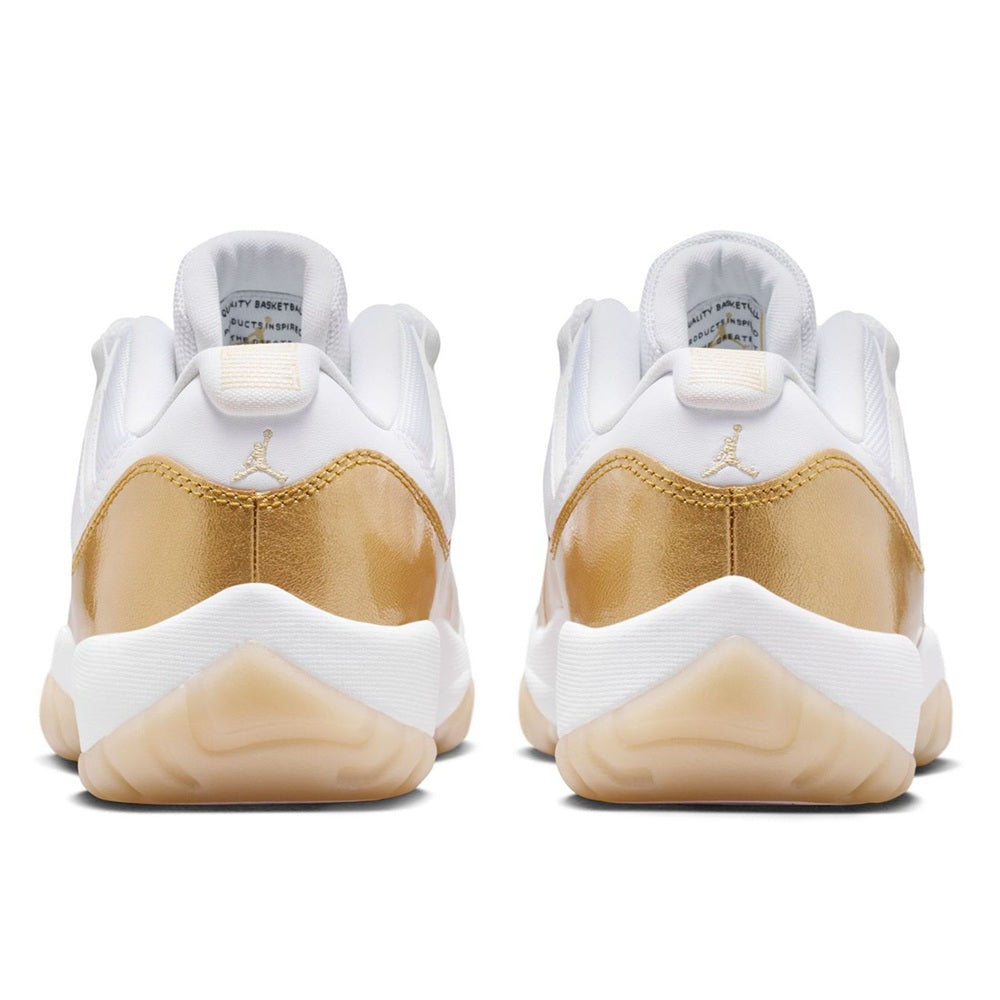 Women's Jordan 11 Retro Low White/Metallic Gold-Team Gold (AH7860 102)