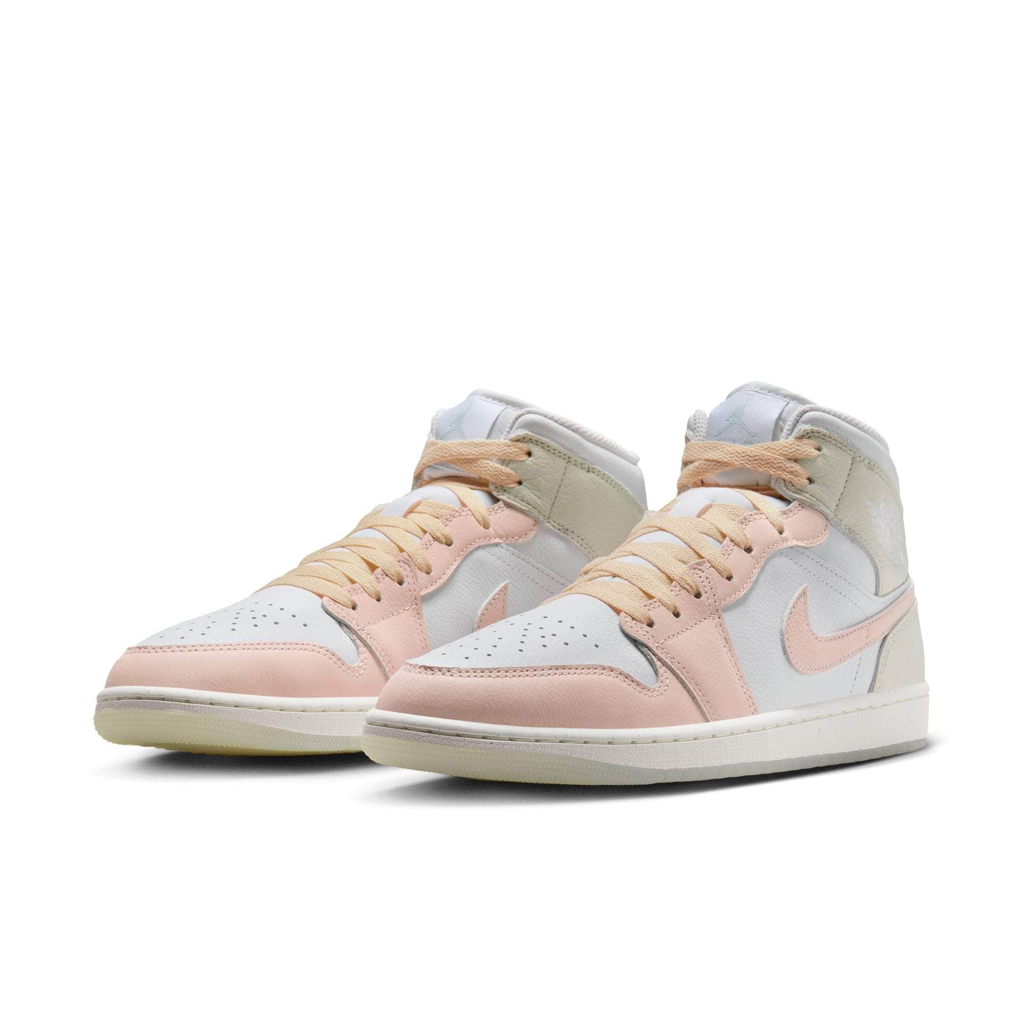 Air Jordan 1 Mid SE "White Sea Glass Glacier Blue Guava Ice" - Men's
