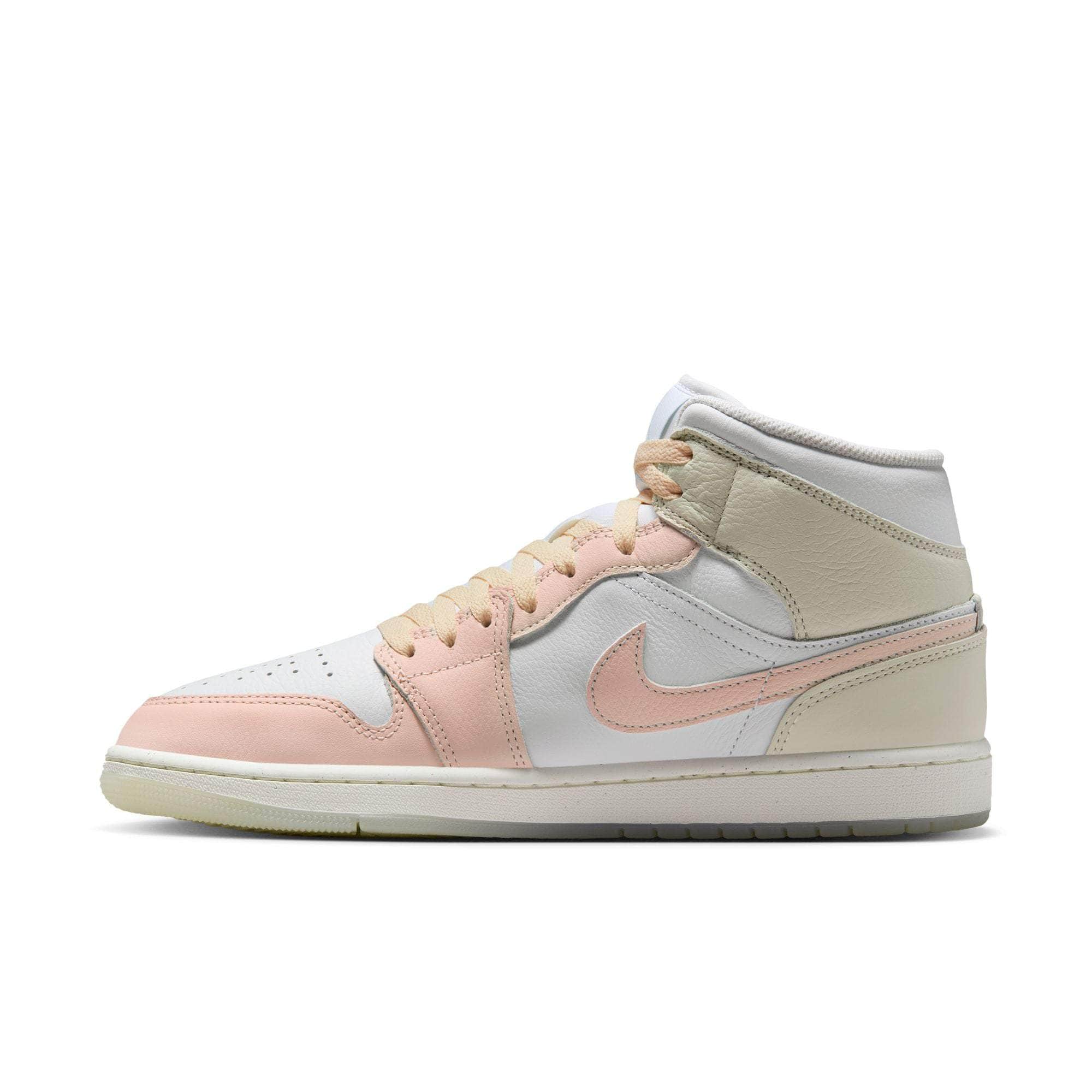 Air Jordan 1 Mid SE "White Sea Glass Glacier Blue Guava Ice" - Men's