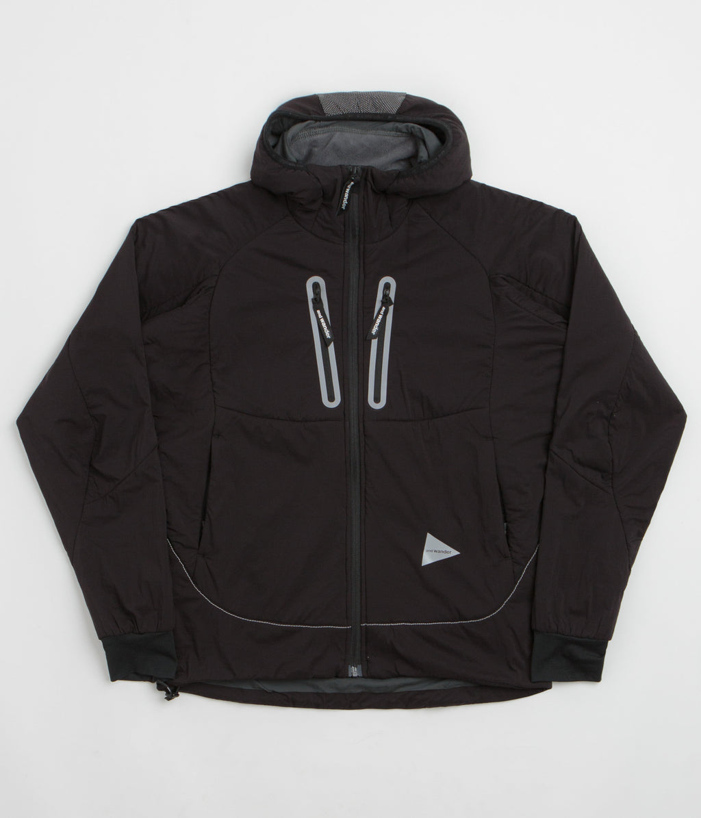 and wander Alpha Air Full Zip Hoodie - Black
