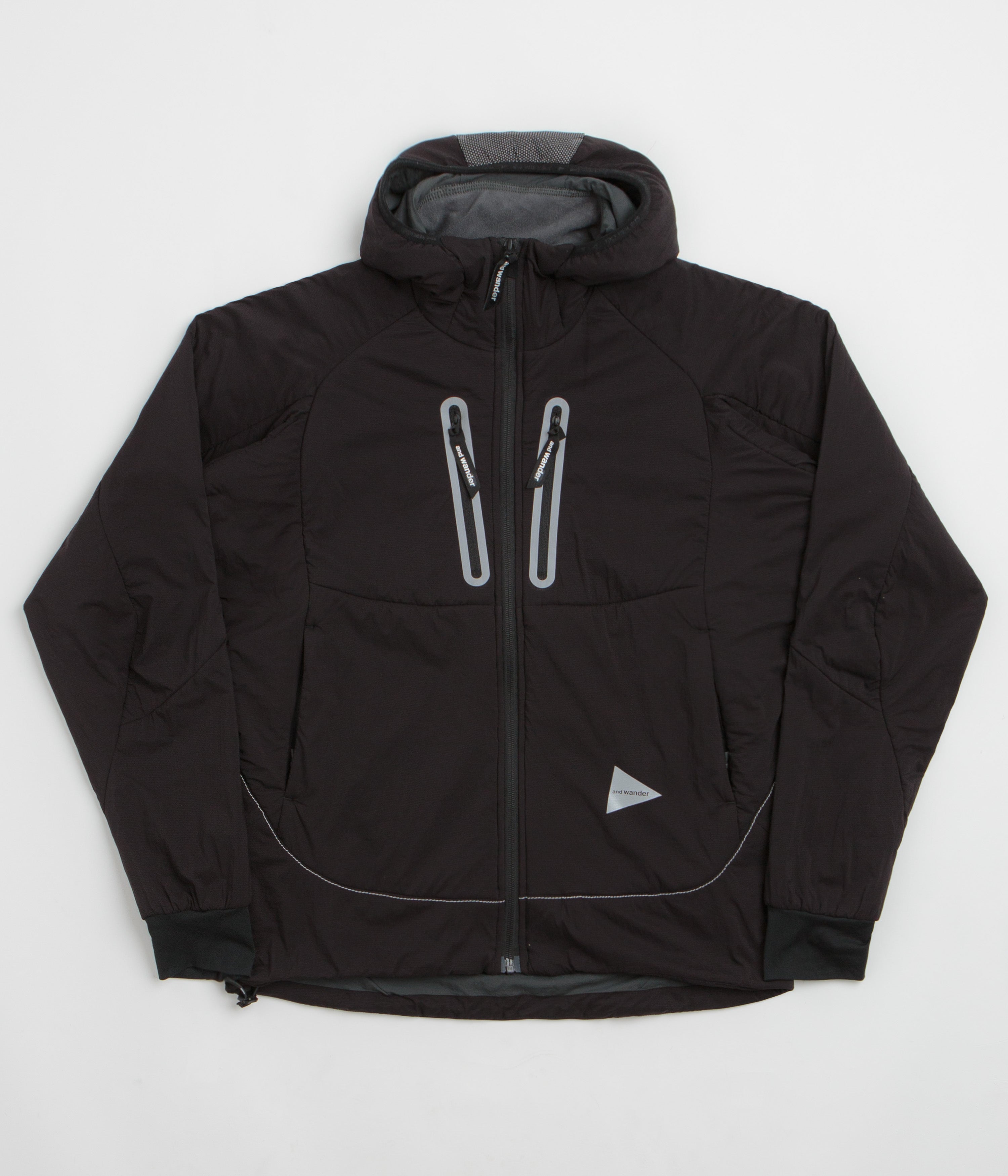 and wander Alpha Air Full Zip Hoodie - Black
