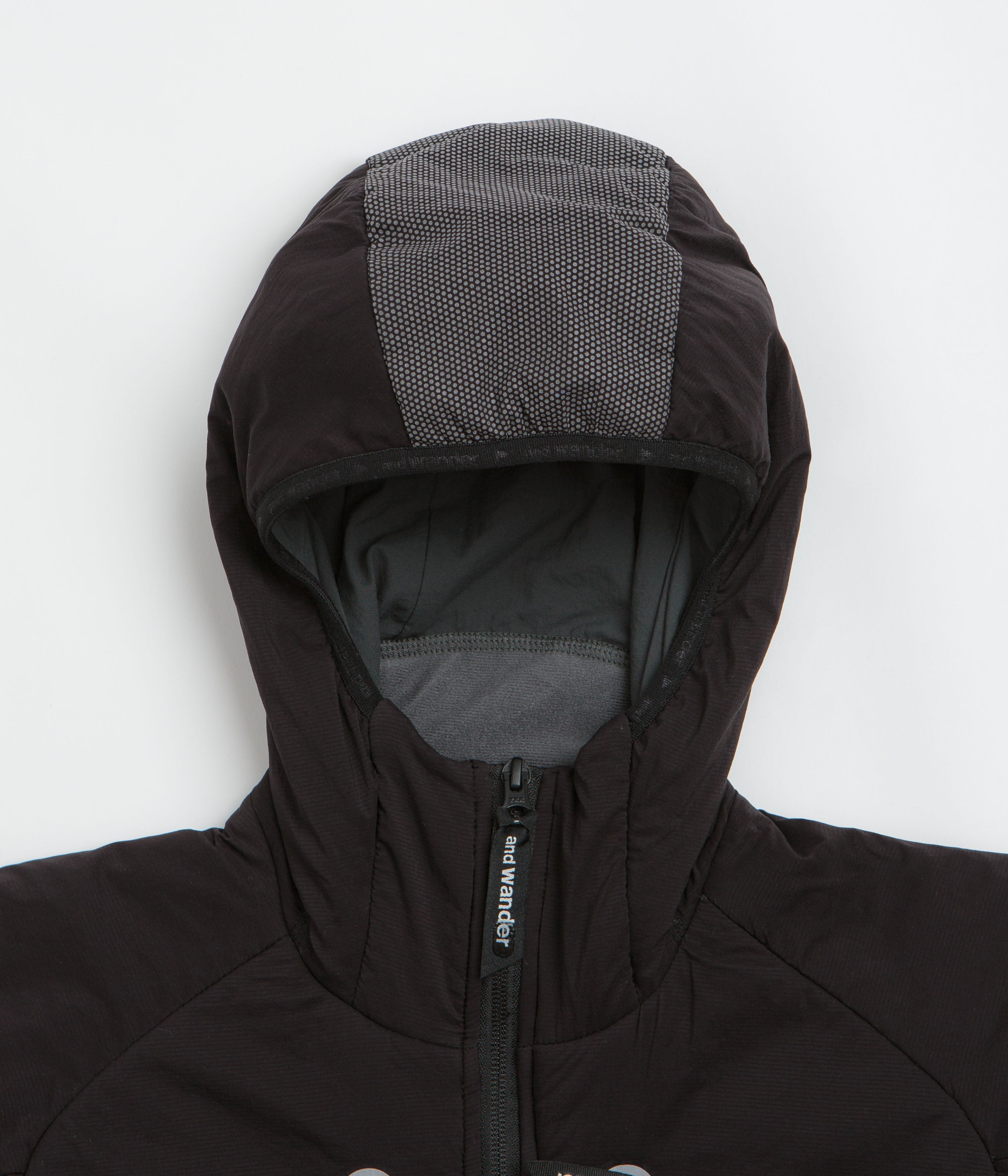 and wander Alpha Air Full Zip Hoodie - Black